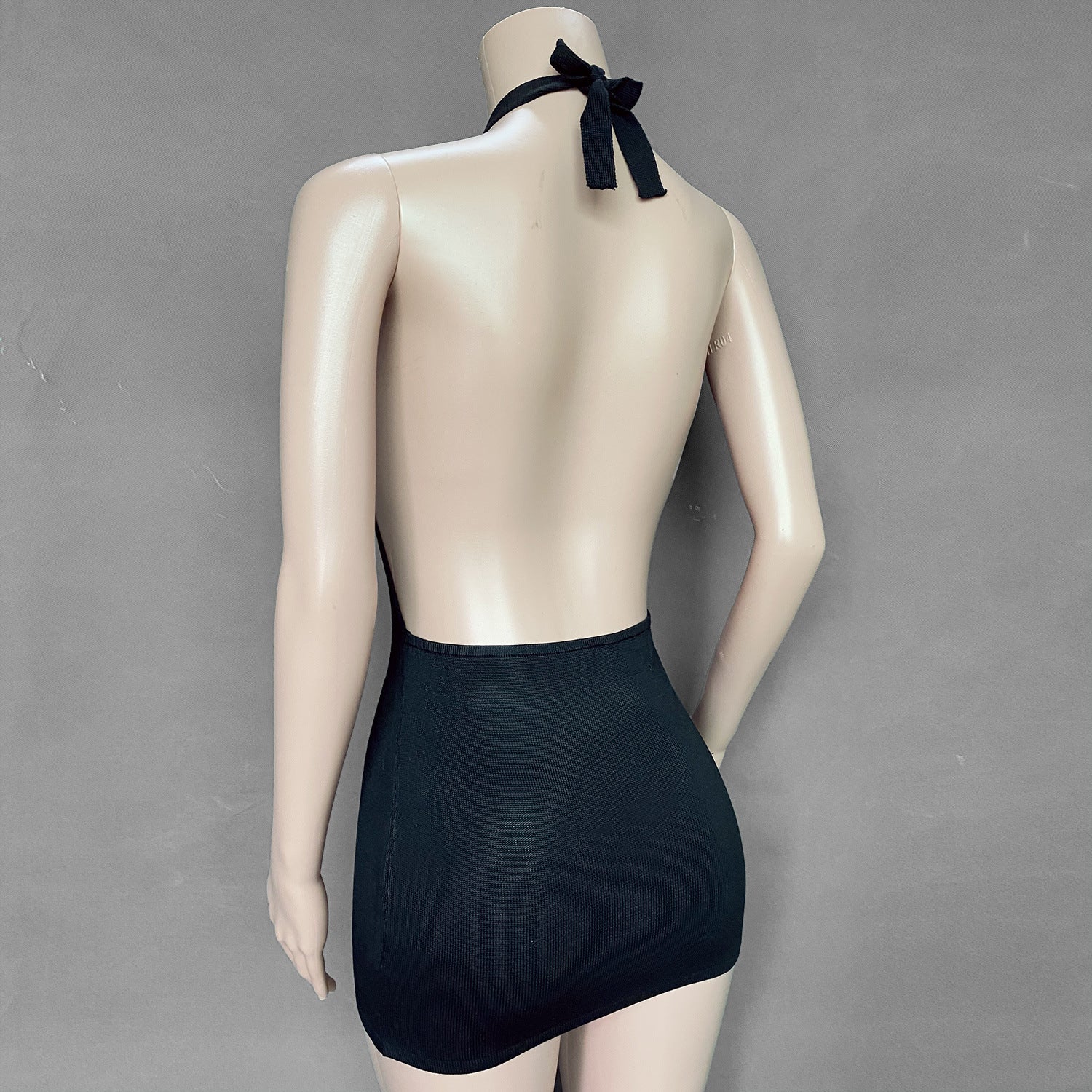 Cryptographic Halter Sexy Backless Mini Dresses Bodycon Skinny - Chic Boutique